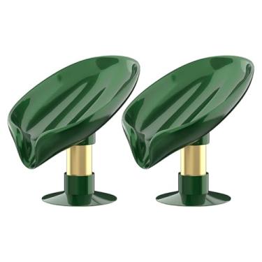 Imagem de Suporte de Sabão para Chuveiro Porta-Sabão com Copa Sucção Autodrenável Pia do Banheiro Mantém os Sabões Secos e Limpos Tubo Alumínio ABS Multipropósito Resistente Pacote 2 Unidades