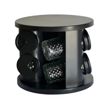 Imagem de Porta Condimentos Giratório Diamond com 6 Potes – Design Premium em Formato de Diamante – Organizador de Temperos