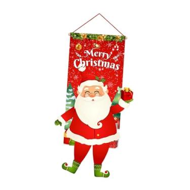 Imagem de Vaveren Bandeira de Natal para Porta, Adereço Fotográfico, Cenário, Decoração de Parede, Decoração de Natal para Sala de Estar, Quarto, Festa,