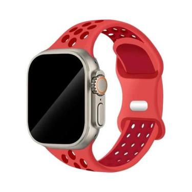 Imagem de Pulseira De Borracha Colorida Para Apple Watch Band 44mm 45mm 46mm 49m