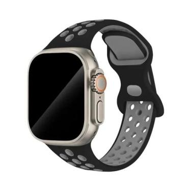Imagem de Pulseira De Borracha Colorida Para Apple Watch Band 44mm 45mm 46mm 49m