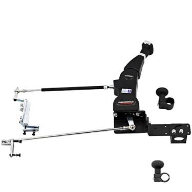 Imagem de XuanBird Controles manuais para motoristas com deficiência, pedais de freio e kit de dispositivo de assistência do acelerador com giradores de volante, controles manuais de condução para deficientes,