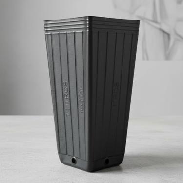 Imagem de Kit 10 Vasos 7 Litros Preto Para Mudas Pote Plástico