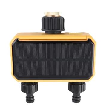 Imagem de LiebeWH Temporizador de Aspersão Solar de 2 Tomadas, de Rega Automática Recarregável Com Atraso de Chuva, para Irrigação de Gramado de Jardim e Varanda