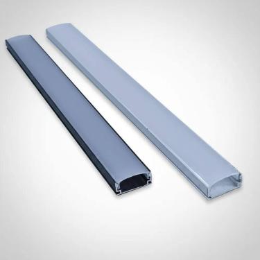 Imagem de Kit Perfil Slim 17Mm Alumínio Para Fita Led - Perfil Branco