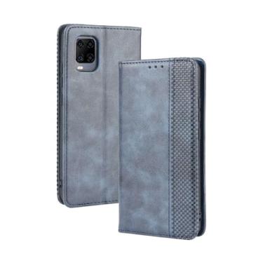 Imagem de Capa flip de couro para ZTE Axon 11 5G,Flip magnético retro,Caso de telefone de couro PU,Design de carteira com 3 slots de cartão e 1 clipe de dinheiro -Blue