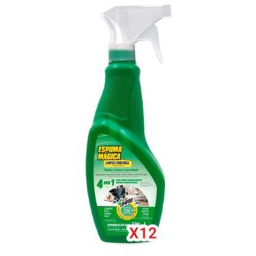 Imagem de Kit com 12 espuma magica limpeza poderosa 500ml - Proauto, Sem variaçã