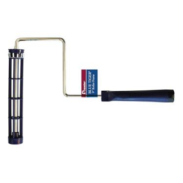 Imagem de Moldura de rolo Premier Blue Tiger Pro de 22,86 cm com gaiola antiderrapante e alça rosqueada, 9IF1000