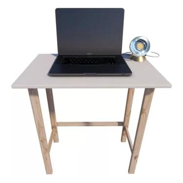 Imagem de Mesa Dobrável Escrivaninha Notebook Gamer Branco