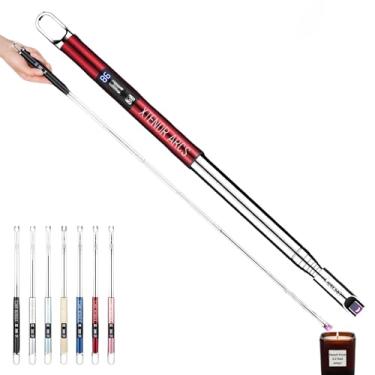 Imagem de XTENDR ARCS V3 Extensível 3,2 Pés Arco LED Extra Longo Fogão Lareira Fogão Elétrico Isqueiro de Vela para Luz Piloto, Grelhar, Fogueira, Cozinha, Churrasco (Vermelho)