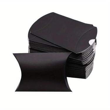 Imagem de 50 peças, caixa de doces, papel kraft, caixas de embalagem de presente de Natal, sacos de doces, lembrancinhas de casamento, decorações de festa de aniversário (C)