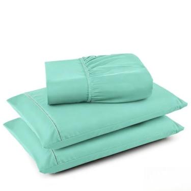 Imagem de Conjuntos de Roupas de Cama 3 peças Fronha Ponto Palito Tecido Macio (Tiffany,Queen)