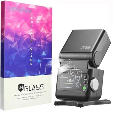 Imagem de Lamshaw Compatível com protetor de tela Godox iT32 TTL, [pacote com 3] Película protetora de tela de vidro temperado 9H compatível com Godox iT32, iT32 TTL Flash (pacote com 3)