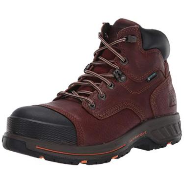 Imagem de Timberland PRO Bota de trabalho masculina Helix Hd, bico de borracha impermeável, sapato industrial e de construção, Couro de flor integral Tempest, 11
