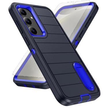 Imagem de Asuwish Capa de celular para Samsung Galaxy S24/S25 5G com protetor de tela de vidro temperado e suporte macio Slicone híbrido suporte rígido acessórios S 24 24S 25 25S G5 SM-S931U feminino masculino
