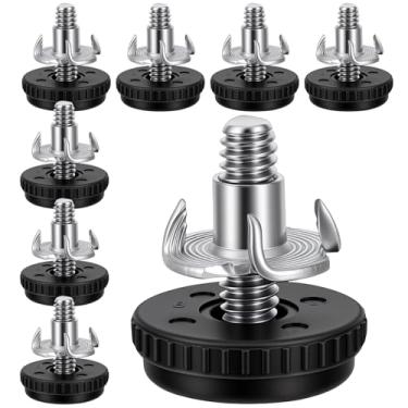 Imagem de PEOVLVN 8 peças de pés de nivelamento de móveis, niveladores de móveis ajustáveis, parafuso de rosca de 0,63 cm, pés de nivelamento de mesa resistentes com porcas em T para armários, cadeiras, cômodas