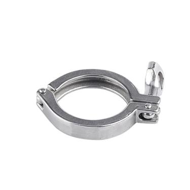 Imagem de Braçadeira C de aço inoxidável 304 de grau higiênico SUS de 12,7 cm para virola OD de 145 mm