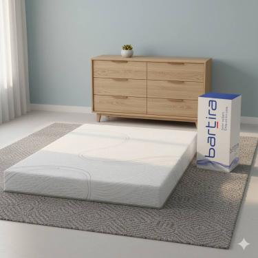 Imagem de Colchão Queen Bartira Viena D40+D33 Até 130Kg Espuma Viscoelástica Enrolado à Vácuo 20x158x198cm 