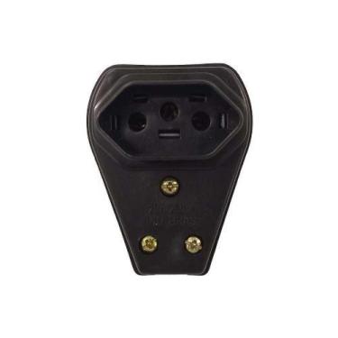 Imagem de Pino Fêmea 3p 20a Triangular Com Prensa Cabo Preto - Ilumi - ILUMI MAT