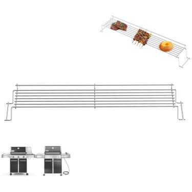 Imagem de Peças de reposição para rack de aquecimento Weber Genesis 300 SER, Weber Genesis E310, E320, E330, S310, S320, S330, EP-330, ESP-310, ESP-320, para peças de grelha Weber Genesis 65054 62749 81323, Aço inoxidável Aço inoxidável