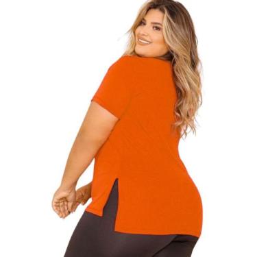 Imagem de Camiseta Plus Size Tapa Bumbum Academia Esporte PINA, G2, Laranja