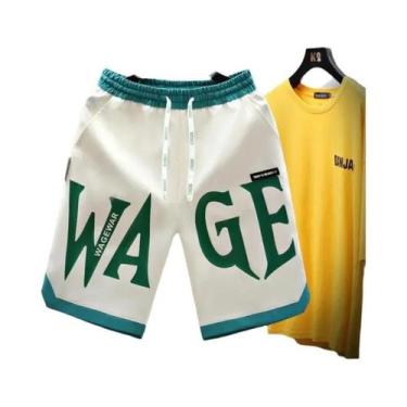 Imagem de Bermudas Casuais De Verão Para Homens Com Estampa Vibrante E Gráfica, 