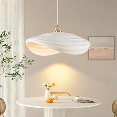 Imagem de Luminária pendente criativa de resina, estilo Wabi-Sabi, com soquete E27, ideal para sala de jantar, sala de estar, quarto, cozinha, loja de roupas, café e escadas.