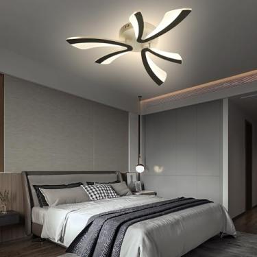 Imagem de Luminária de teto LED moderna e regulável para sala de estar com controle remoto e função de memória. Iluminação de teto econômica para sala de estar, quarto, cozinha e escritório (3 lâmpada