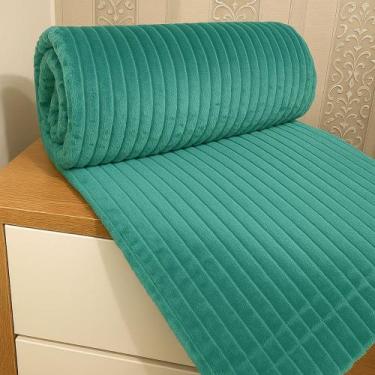Imagem de Cobertor Manta Relevância Queen Ultrasoft Dupla Face Verde 100% Poliés