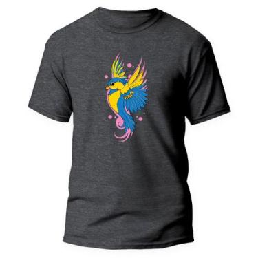 Imagem de  Camiseta Basica Algodão Premium Estampa Digital Beija-Flor - Pavesi, 