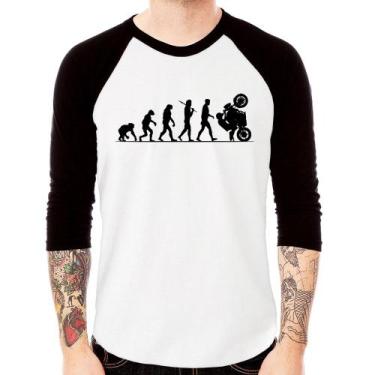 Imagem de Camiseta Raglan Evolução do Grau XJ6 Manga 3/4 - Foca na Moda, Branco,
