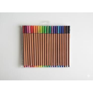 Imagem de Canetas Fine Line 24 Cores, Conjunto de Canetas de Ponta Fina Coloridas, 24 Unidades