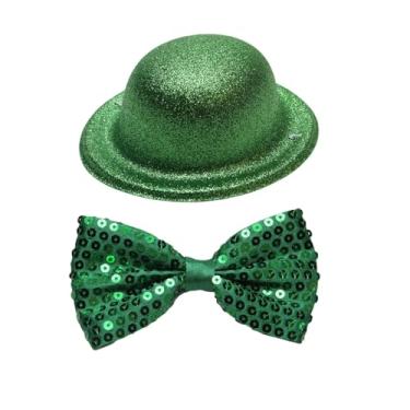 Imagem de Mini Chapéu Glitter Mais Gravata Borboleta Brilhe No Carnaval Verde