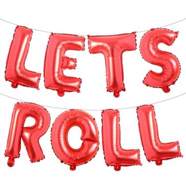Imagem de Let's Roll Bunco Banner de balão de festa e conjunto temático. Decoração de noite de jogo (LETS ROLL Red)