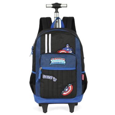 Imagem de Mochila Rodinha Escolar Menino Hulk Capitao America Avengers-Masculino