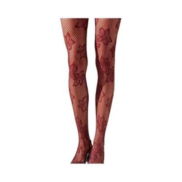 Imagem de Meias-calças Pretas Com Padrão De Rede Para Mulheres, Estilo Y2K, Vaza