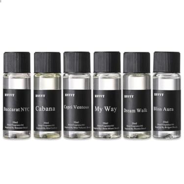 Imagem de BNVVT Conjunto de óleos perfumados Hotel Collection (6 x 20 ml) – Óleos aromáticos de luxo para difusor, inspirados em hotéis icônicos de 5 estrelas – Conjunto de presente de óleo perfumado premium