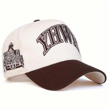 Imagem de Boné Aba Curva Ajustável Cachalote YHWH Bicolor Marrom Único-Masculino