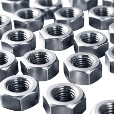 Imagem de Porca Sextavada Zincada Rosca UNC Stein 1/4" 100 Peças