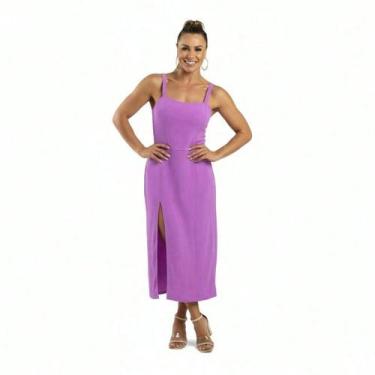 Imagem de Vestido Para Casamento Civil Midi Simples e Elegante - NoBrand, Lavand