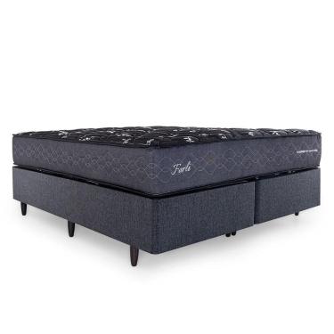 Imagem de Cama Box Queen Molas Ensacadas Herval Forli, 50x158x198 cm, Chumbo
