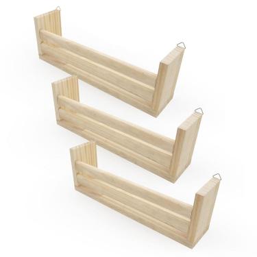 Imagem de Kit 3 Prateleira Porta Livros Decoração Temperos Condimentos