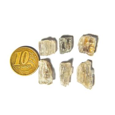 Imagem de 05 Escapolita Bicolor Marialita Pedra Natural 4 a 6ct - CristaisdeCurv