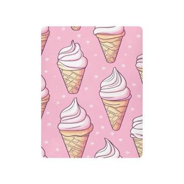 Imagem de xigua Lençóis de berço com casquinha de sorvete para meninas e meninos, lençol macio e respirável adequado para berço padrão e cama infantil 68,5 x 99 cm