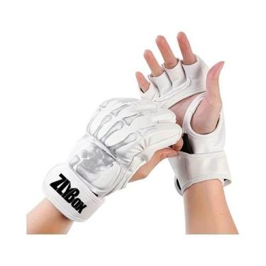 Imagem de Luvas De Boxe Profissionais MMA Em PU Com Dedos Cortados Para Treiname