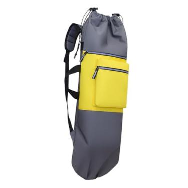Imagem de RNXRZANK Mochila para Skate, Bolsa para Skate, Cadeira Dobrável, Bolsa de Transporte, Bolsa Impermeável, Mochila para Atividades Ao Ar Livre, Mochila para Viag, Cinza