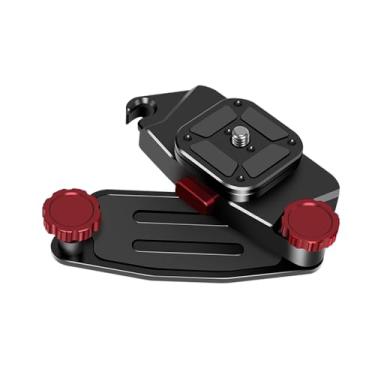 Imagem de Suporte de Liberação Rápida para Cinto Mochila Câmera Clamp Clip Ombro Parafuso 1 4 Polegada Liga Alumínio Seguro Confortável Rápido Universal Prato Compatível com Tripé Leve Câmeras ILDC Esportivas