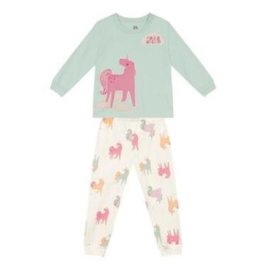 Imagem de Pijama infantil menina de unicórnio brilha no escuro Brandili-Feminino
