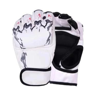 Imagem de Luvas De Boxe De Couro Adulto Para Treino, Meio Dedo, Com Amorteciment