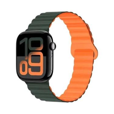 Imagem de Pulseira Esportiva Magnética De Silicone 42mm 44mm 45mm 46mm 49mm Para